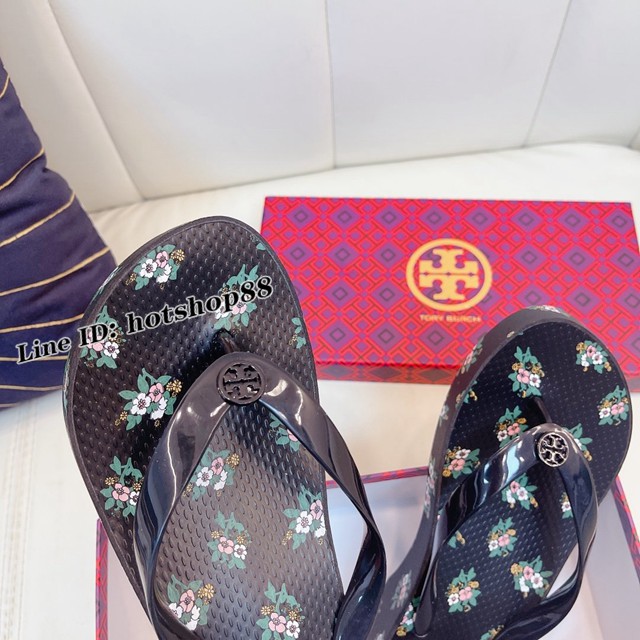 TORY BURCH2021年夏季新款女款坡跟人字拖TB官方春夏季主打款女士人字拖 dx2382